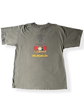 Vintage 1998 ‘WarGames’ 1983 MGM Short Sleeve T-Shirt Gray Mens Size XL